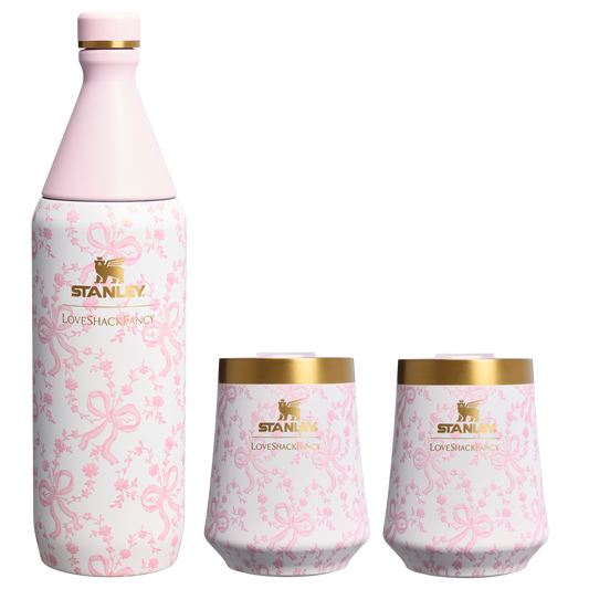 Stanley 1913 x LoveShackFancy Holiday Reserve All Day Wine Set | 34 OZ | 11 OZ