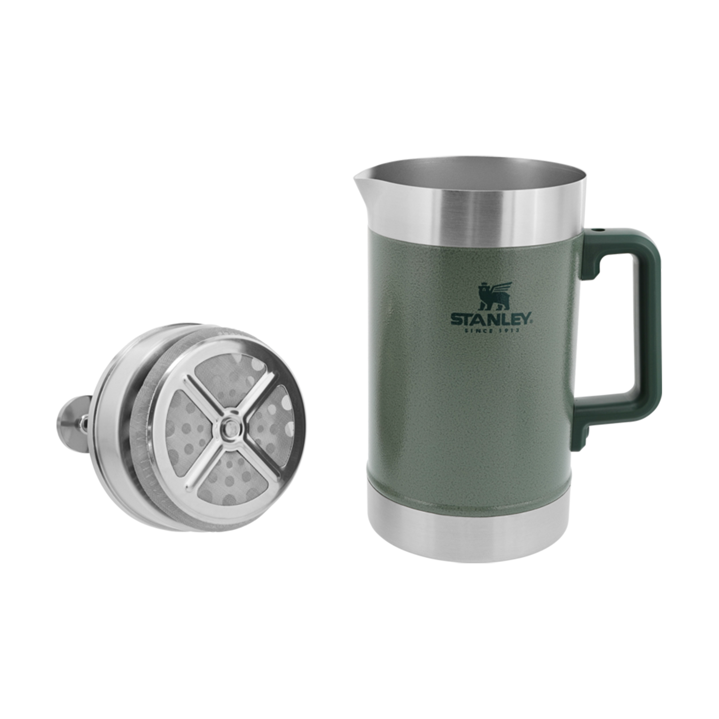Stanley Stainless Steel Stay Hot French Press in Hammertone Green