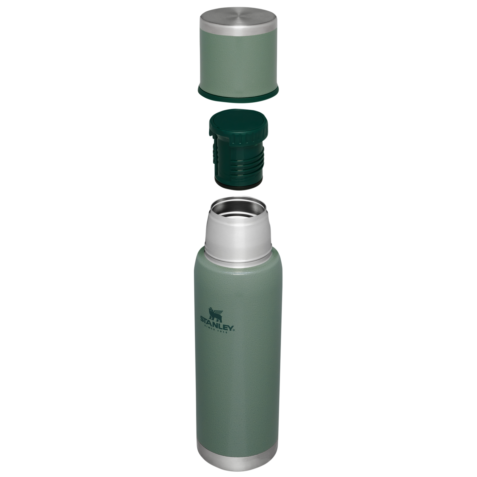 Stanley 1.1 QT Adventure To Go Bottle with Insulated lid in Hammertone Green