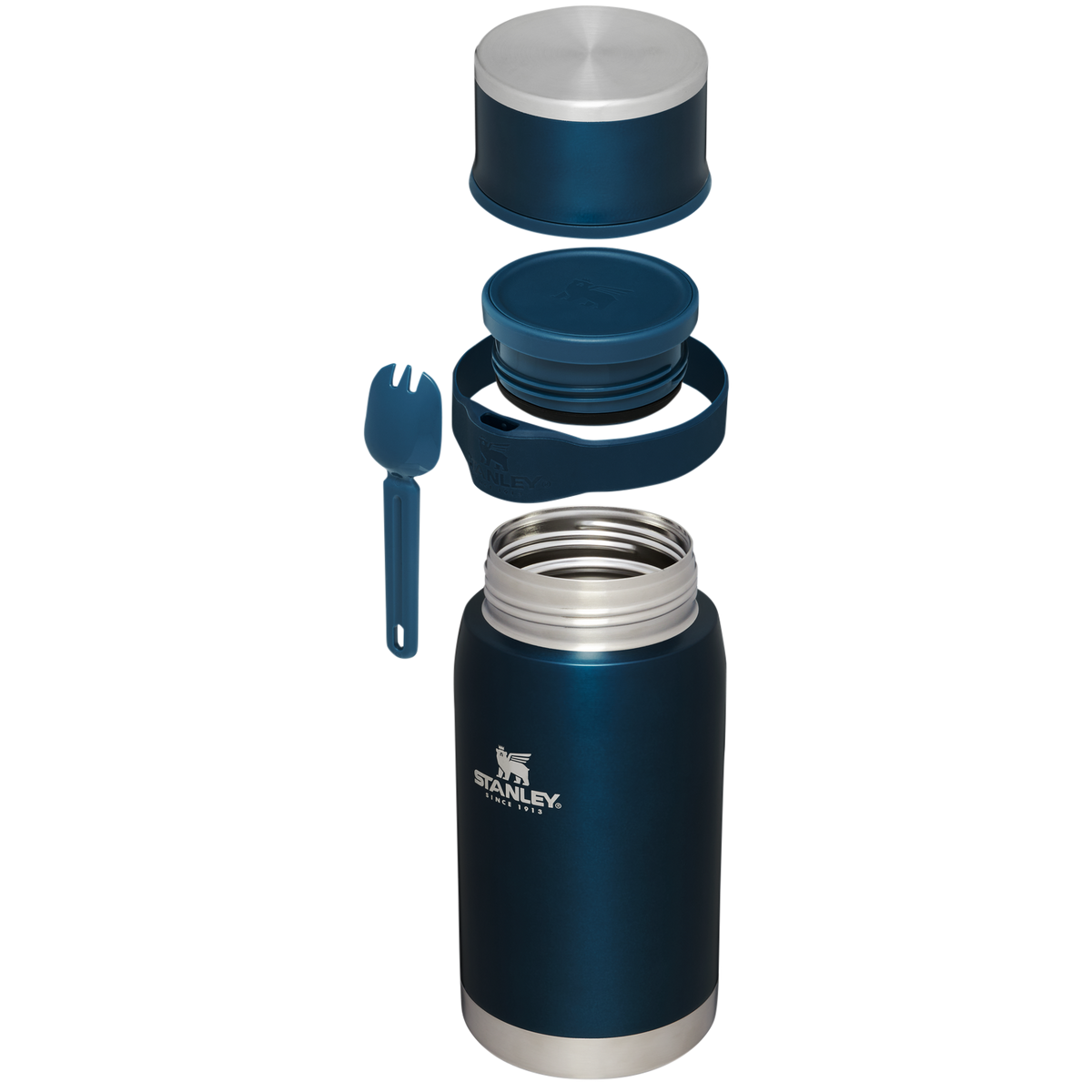 Stanley 36 oz To-Go Food Jar with Spork in Blue Glow