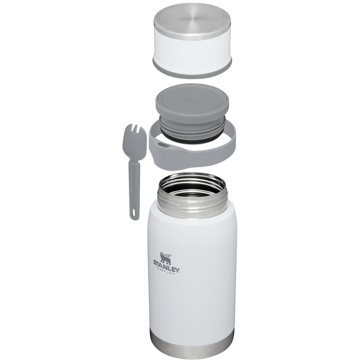 Stanley 36 oz To-Go Food Jar with Spork in Polar White