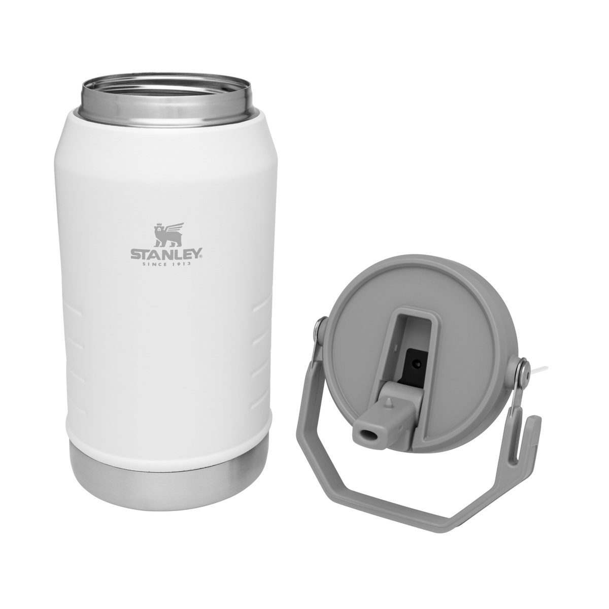Stanley IceFlow 64 oz Stainless Steel Tumbler in Polar White with flip straw lid