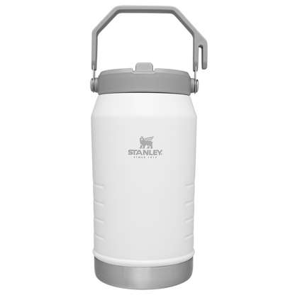 Stanley IceFlow 64 oz Stainless Steel Tumbler in Polar White with flip straw lid