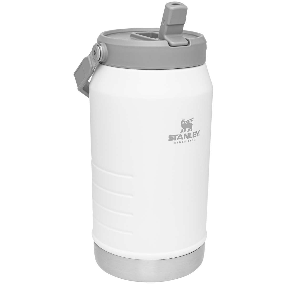 Stanley IceFlow 64 oz Stainless Steel Tumbler in Polar White with flip straw lid