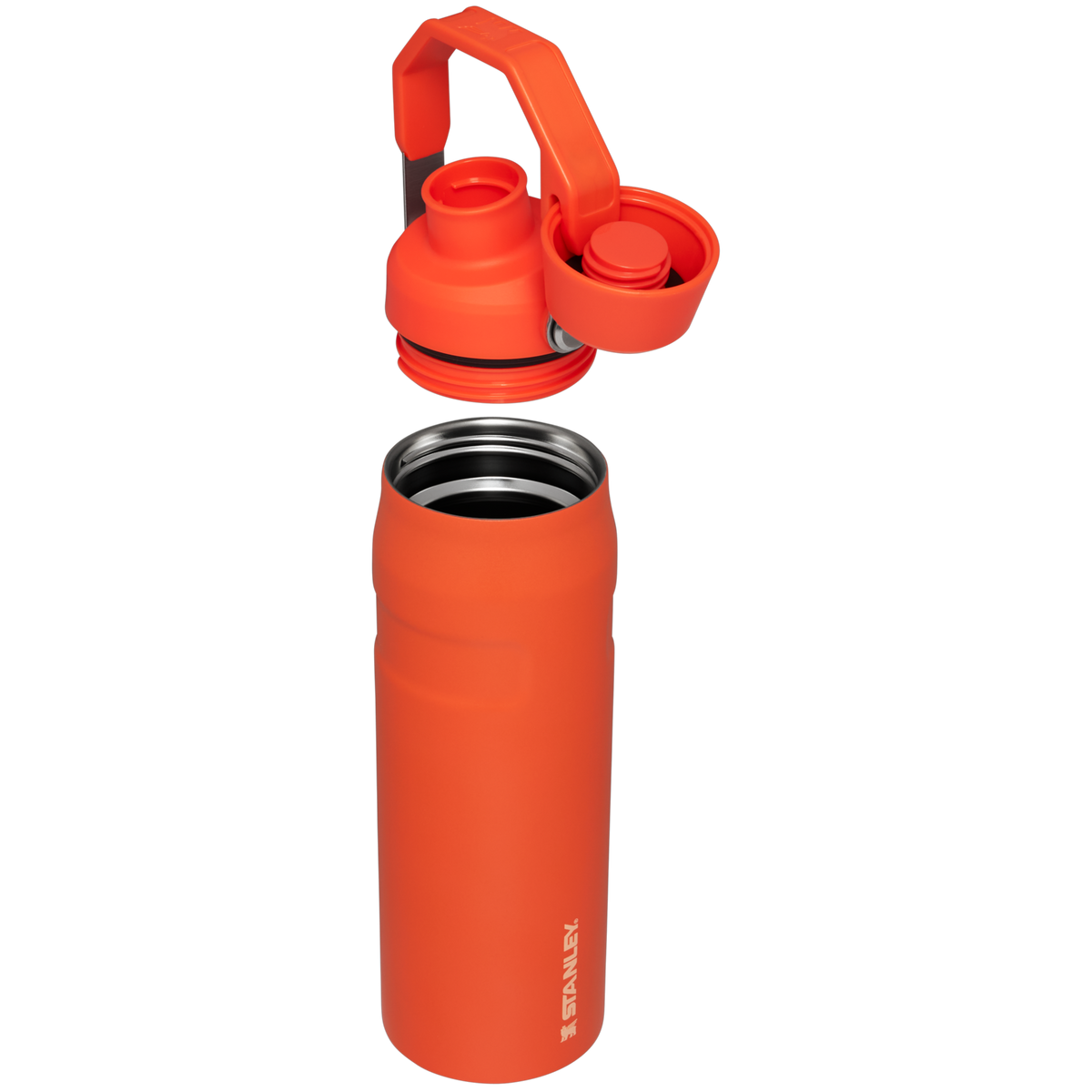 Stanley IceFlow Water Bottle with Fast Flow Lid 24 OZ In Tigerlily Orange