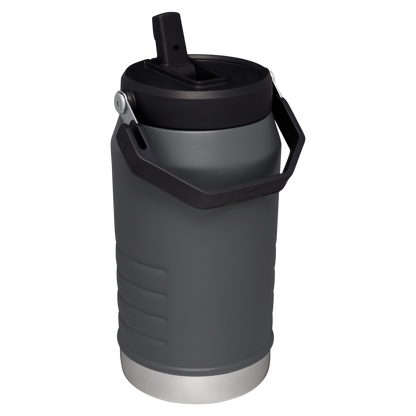 Stanley IceFlow 64 oz Stainless Steel Tumbler in Charcoal Black with flip straw lid