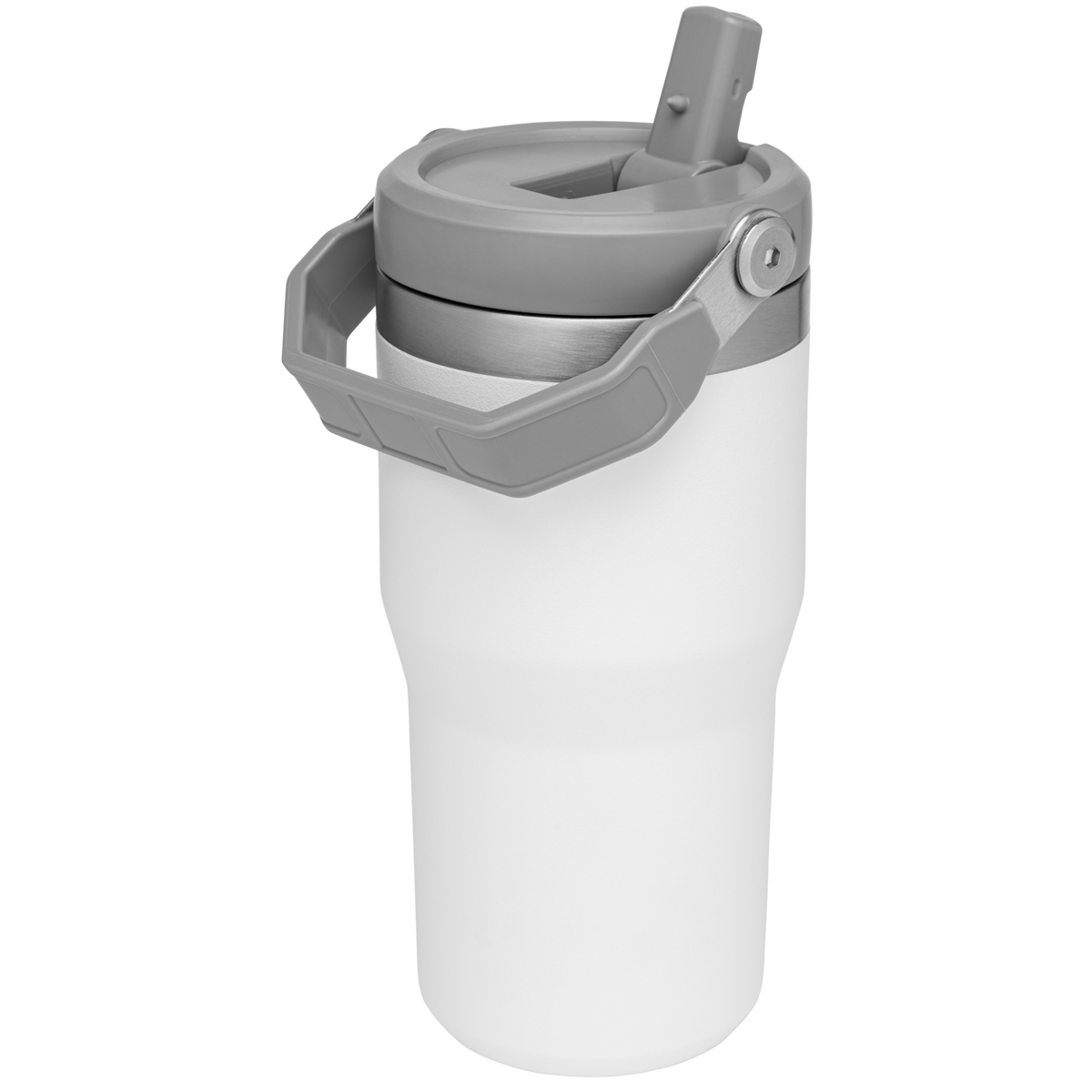 Stanley The IceFlow FlipStraw Tumbler Water Bottle 20 OZ In Polar White