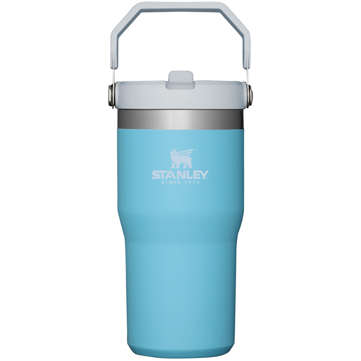 Stanley The IceFlow FlipStraw Tumbler Water Bottle 20 OZ In Pool Blue