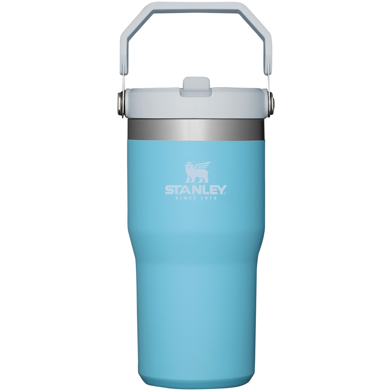 Stanley The IceFlow FlipStraw Tumbler Water Bottle 20 OZ In Pool Blue