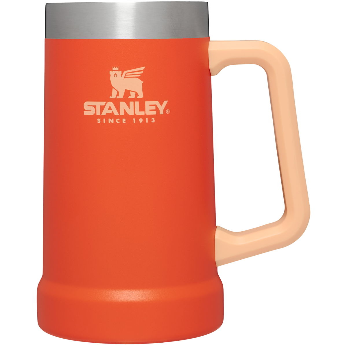 Stanley Heavy Duty Big Grip 24 oz Beer Stein in Tigerlily Orange
