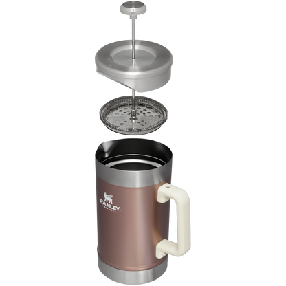 Stanley Stainless Steel Stay Hot French Press in Rose Quartz Glow