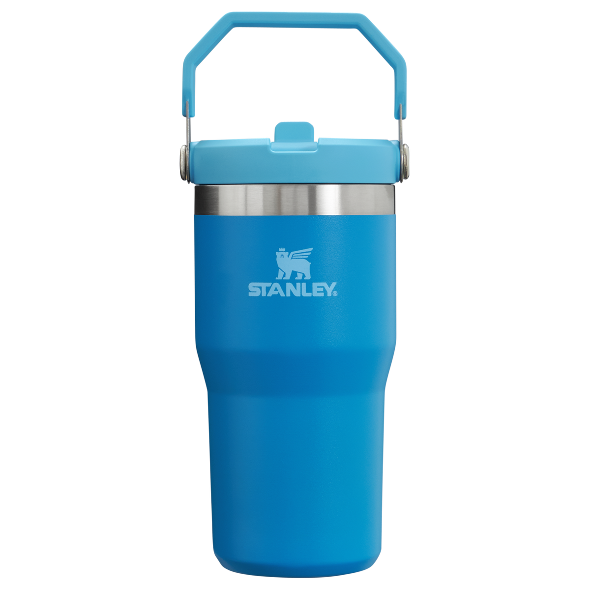 Stanley The IceFlow FlipStraw Tumbler Water Bottle 20 OZ In Azure Blue