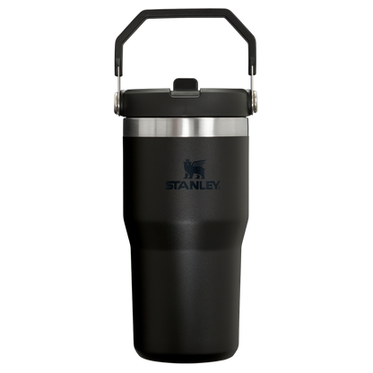 Stanley The IceFlow FlipStraw Tumbler Water Bottle 20 OZ In Black