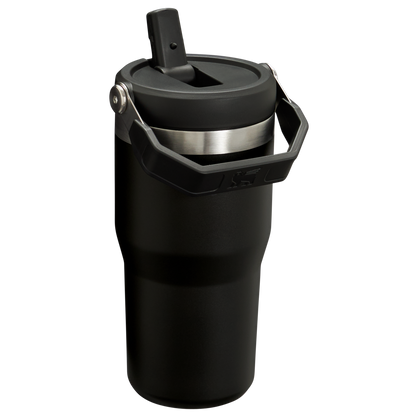 Stanley The IceFlow FlipStraw Tumbler Water Bottle 20 OZ In Black