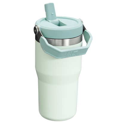 Stanley The IceFlow FlipStraw Tumbler Water Bottle 20 OZ In Mist Green