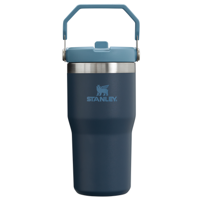 Stanley The IceFlow FlipStraw Tumbler Water Bottle 20 OZ In Navy Blue