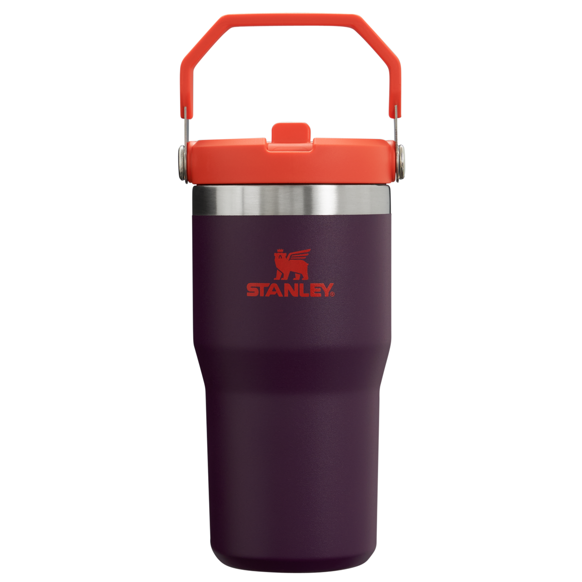 Stanley The IceFlow FlipStraw Tumbler Water Bottle 20 OZ In Plum Purple