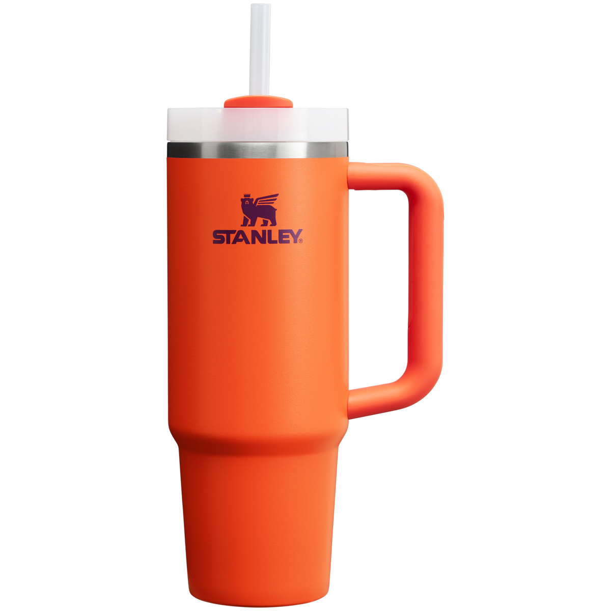 Stanley Quencher H2.O FlowState Tumbler Cup 30 OZ In Tigerlily Plum Orange