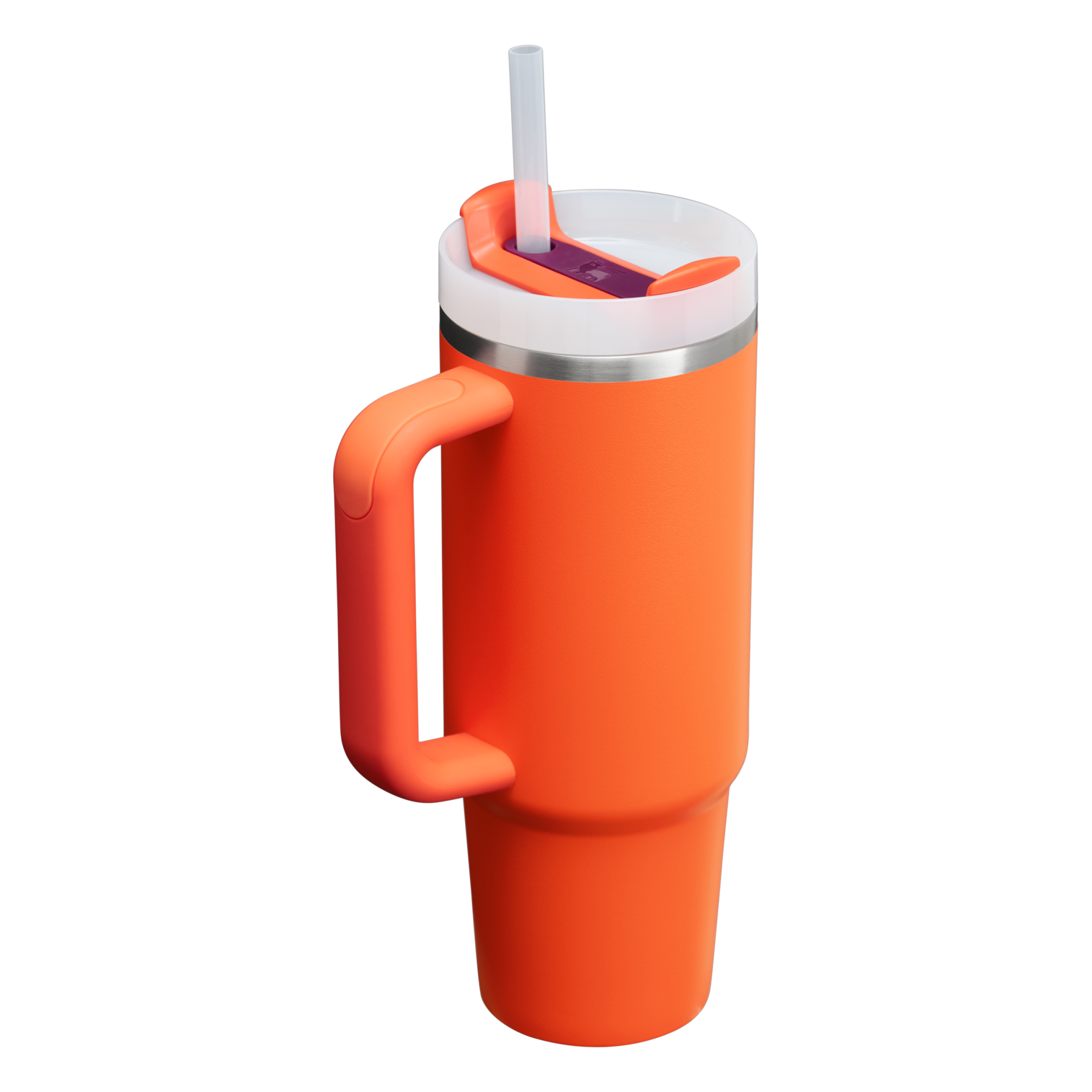 Stanley Quencher H2.O FlowState Tumbler Cup 30 OZ In Tigerlily Plum Orange