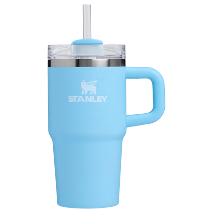 The Stanley Quencher H2.O FlowState Tumbler with Handle 20 OZ Cup in Powder Blue Crush