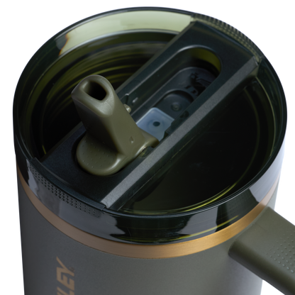 The Stanley Quencher ProTour Flip Straw Insluated Tumbler 40 Oz in Cyprus Green