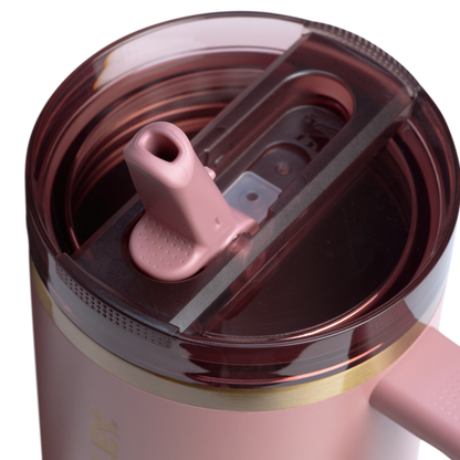 The Stanley Quencher ProTour Flip Straw Insluated Tumbler 40 Oz in Antique Pink