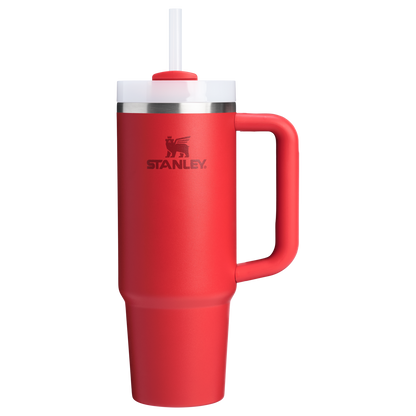 Stanley Quencher H2.O FlowState Tumbler Cup 20 OZ In Hot Coral Red