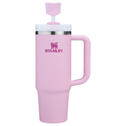 Stanley Quencher Stay Smooth Straw Top Cover In Cherry Blossom Pink