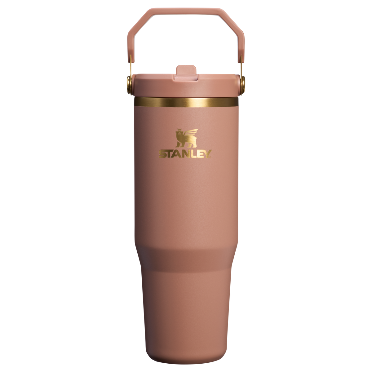 Stanley 30 OZ Iceflow Flip Straw Stainless Steel Water Bottle In Mocha Latte Brown
