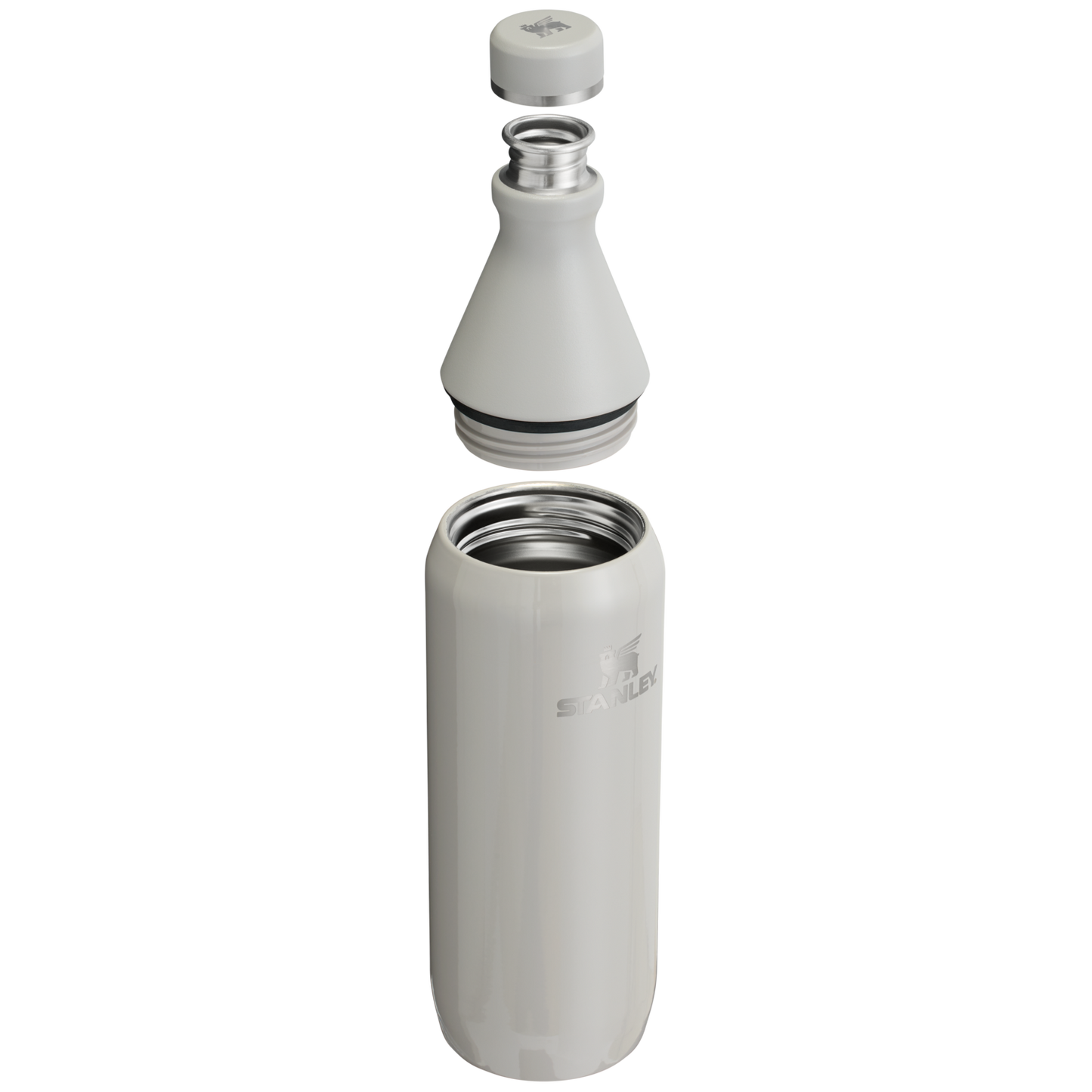 Stanley All Day Slim Water Bottle 20 OZ In Ash Grey Gloss