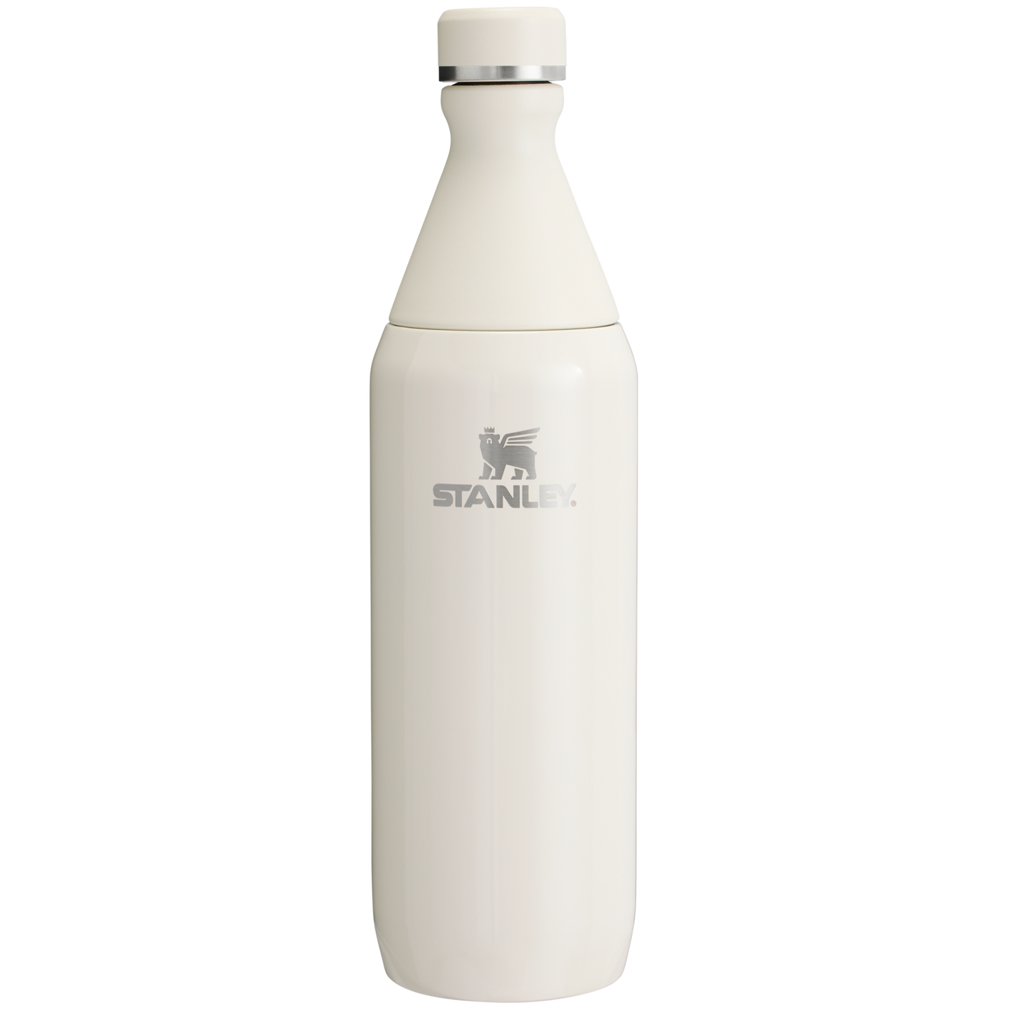 Stanley Leak Proof 20 OZ All Day Slim Bottle with removable collar in Cream Gloss