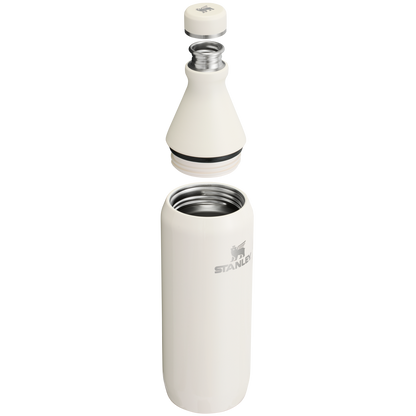 Stanley Leak Proof 20 OZ All Day Slim Bottle with removable collar in Cream Gloss