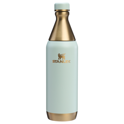 Stanley All Day Slim Water Bottle 20 OZ In Gilded Celadon Blue