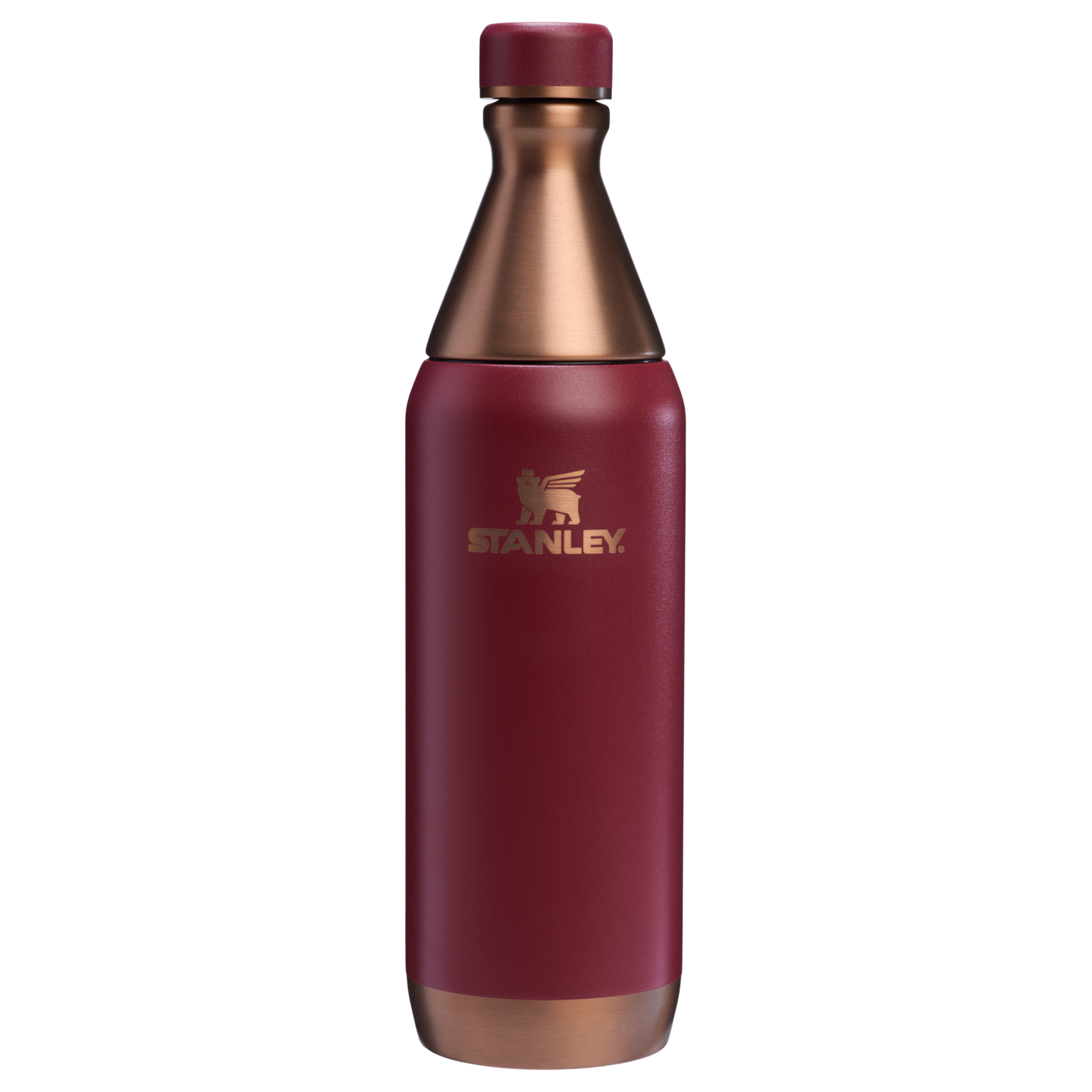 Stanley All Day Slim Water Bottle 20 OZ In Gilded Pomegranate Red
