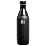 Stanley Jennie Collab 12 Ounce All Day Slim Bottle In Midnight Ruby With Embossed Flowers