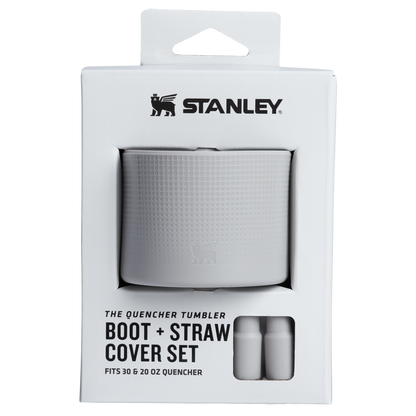 The Quencher Tumbler Boot 30 - 20OZ & Straw Cover Set In Ash Grey