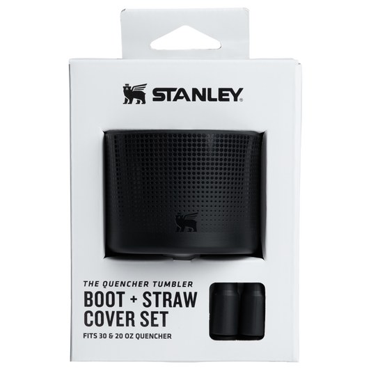 The Quencher Tumbler Boot 30 - 20OZ & Straw Cover Set In Black