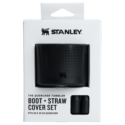 The Quencher Tumbler Boot 30 - 20OZ & Straw Cover Set In Black
