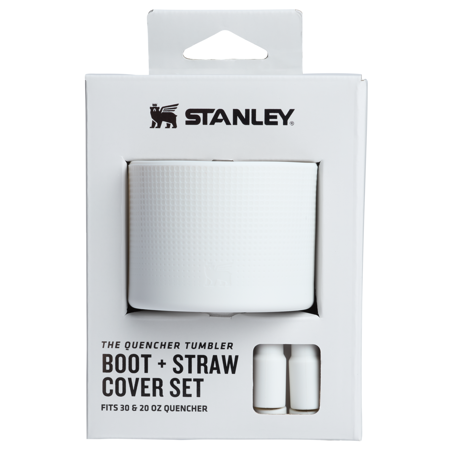 The Quencher Tumbler Boot 30 - 20OZ & Straw Cover Set In Pale Stone White