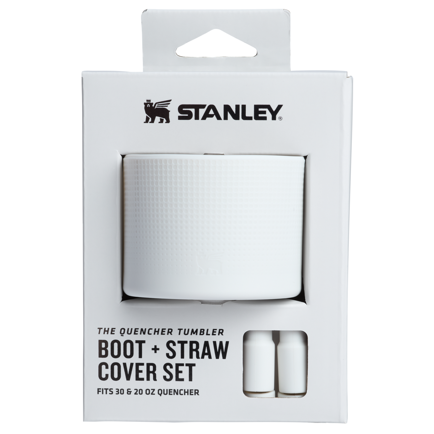 The Quencher Tumbler Boot 30 - 20OZ & Straw Cover Set In Pale Stone White