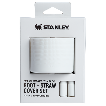 The Stanley Quencher Tumbler Boot For 30 & 20 OZ Cups In Pale Stone White