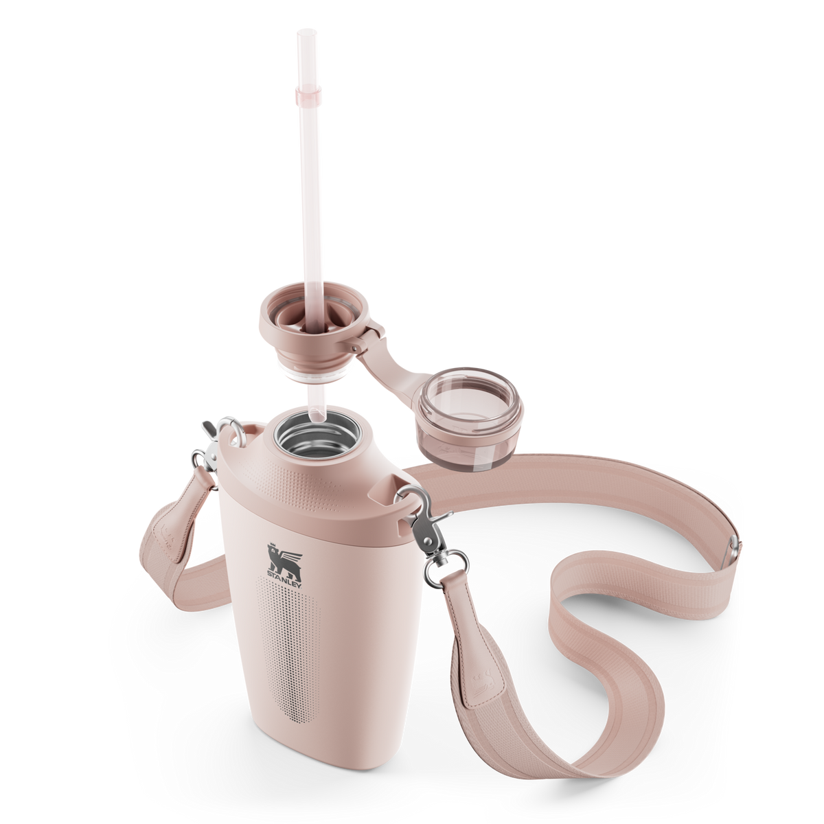 Stanley Crossbody Water Bottle in Rose Quartz