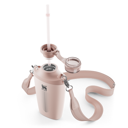 Stanley Crossbody Water Bottle in Rose Quartz