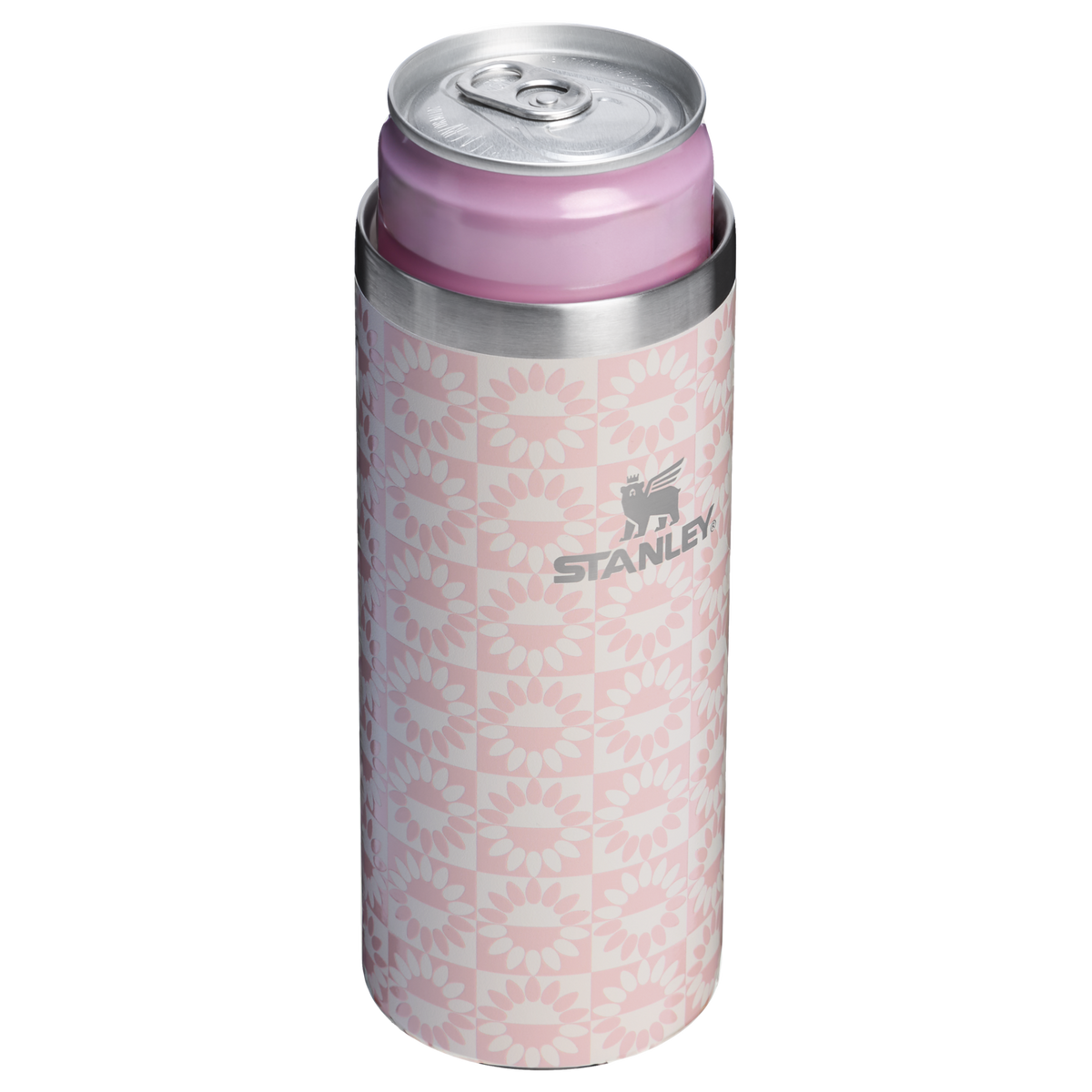 Stanley 10 OZ Everyday Slim Can Cooler Cup In Sunflower Pink From The Oasis Collection