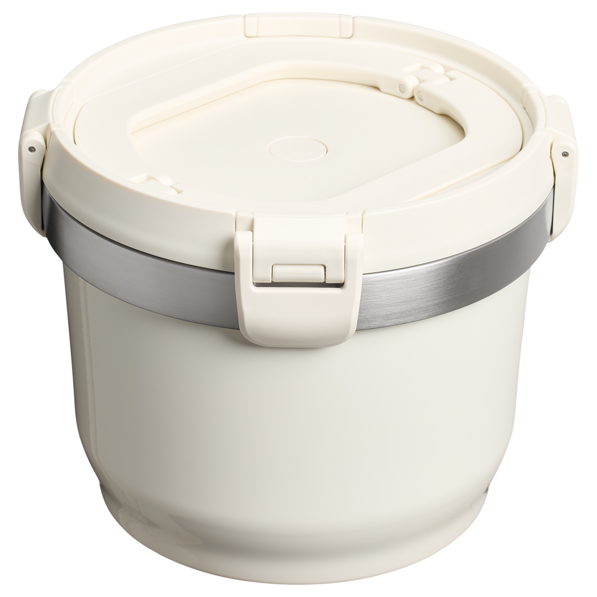 Stanley Fresh-To-Table 3 qt Leakproof Crock in Cream White with sealed lid and side latches