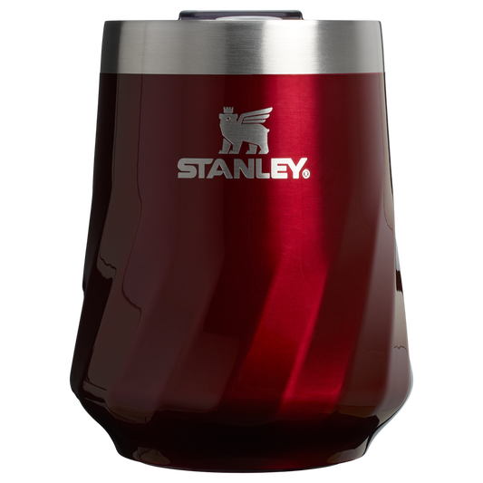 Stanley 11 oz Swirl Wine Stainless Steel Tumbler In Garnet Shine Red