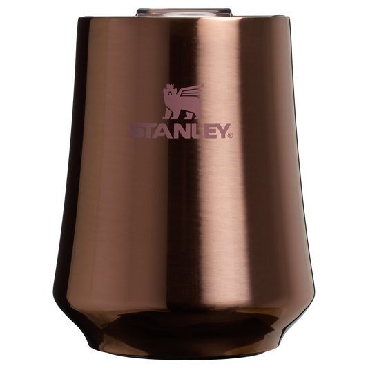 Stanley Swirl Wine Tumbler In Polished Rose Gold