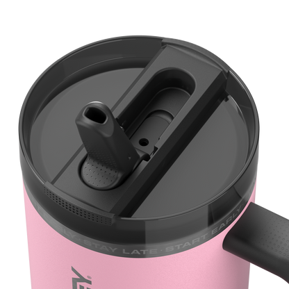 The Messi x Stanley Quencher ProTour Flip Straw Tumbler 40 OZ Cup In Messi GOAT Pink