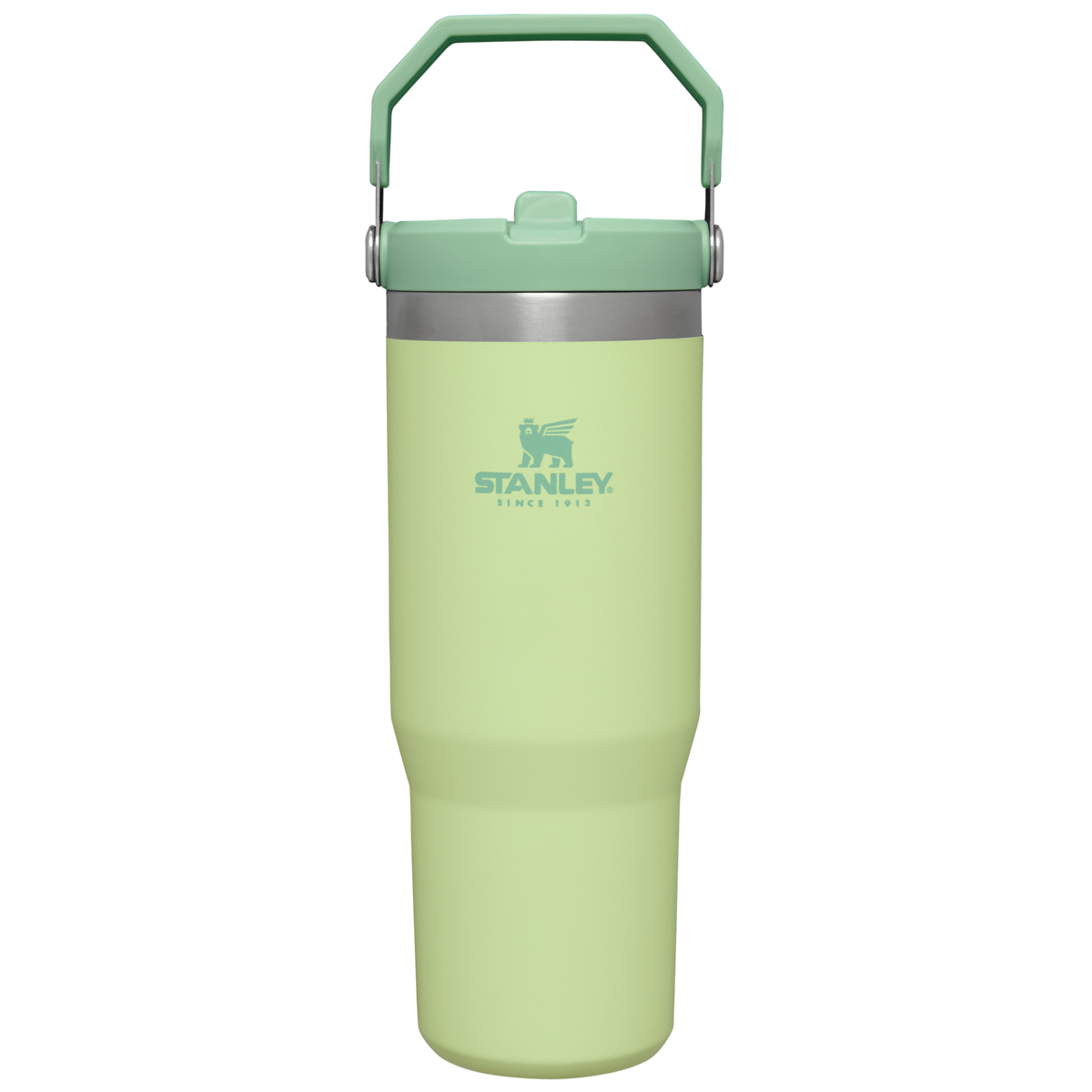 Stanley 30 oz IceFlow Flip Straw Water Bottle In Citron Green