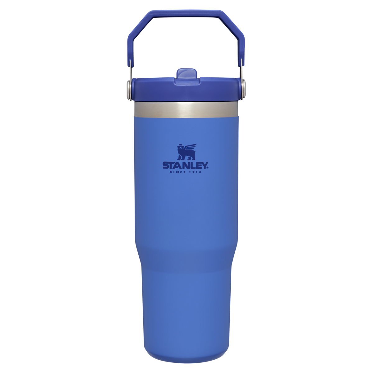Stanley 30 oz IceFlow Flip Straw Water Bottle In Iris Blue